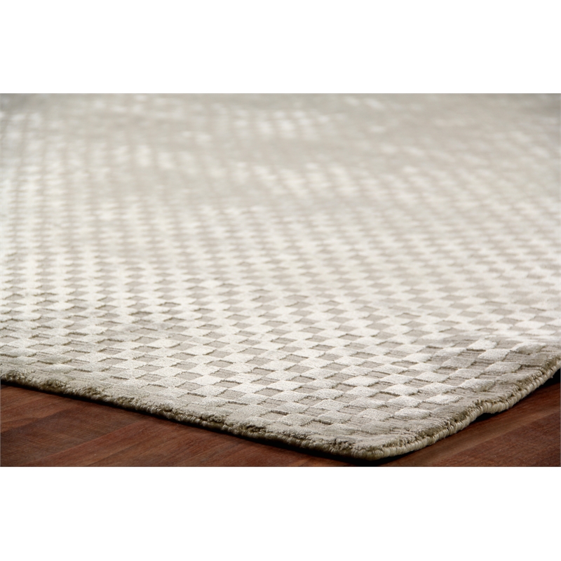 Bubble Handloomed Viscose Dark Gray 12'x15' Area Rug