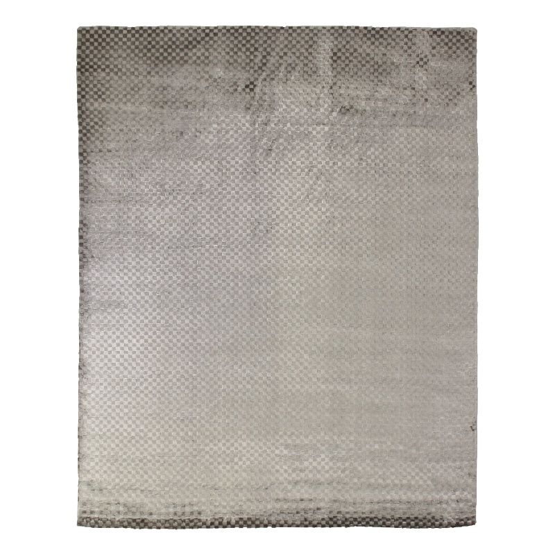 Bubble Handloomed Viscose Dark Gray 12'x15' Area Rug