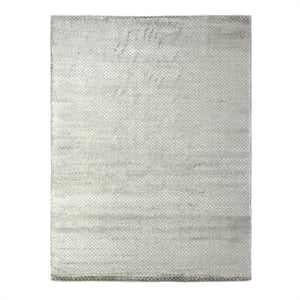 Bubble Handloomed Viscose Light Green 12'x15' Area Rug