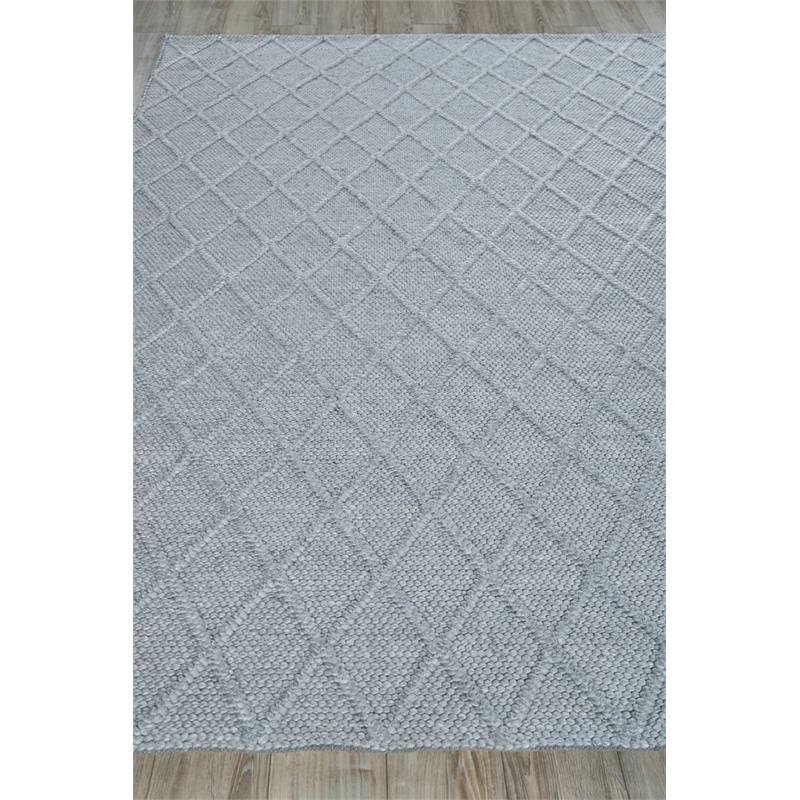 Brentwood Flatweave Wool/Viscose Dark Gray 2'x3' Area Rug