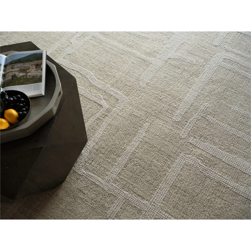 Breckenridge Hand-Tufted New Zealand Wool Beige/Ivory 9'x12' Area Rug