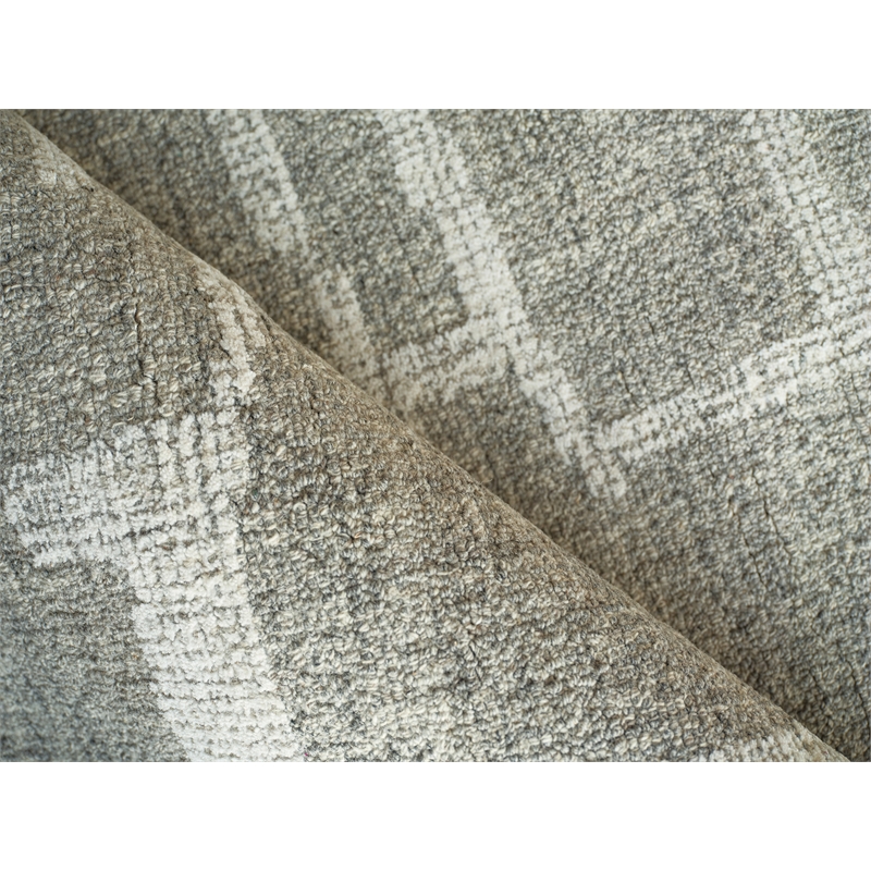 Breckenridge Hand-Tufted New Zealand Wool Gray/Ivory 9'x12' Area Rug