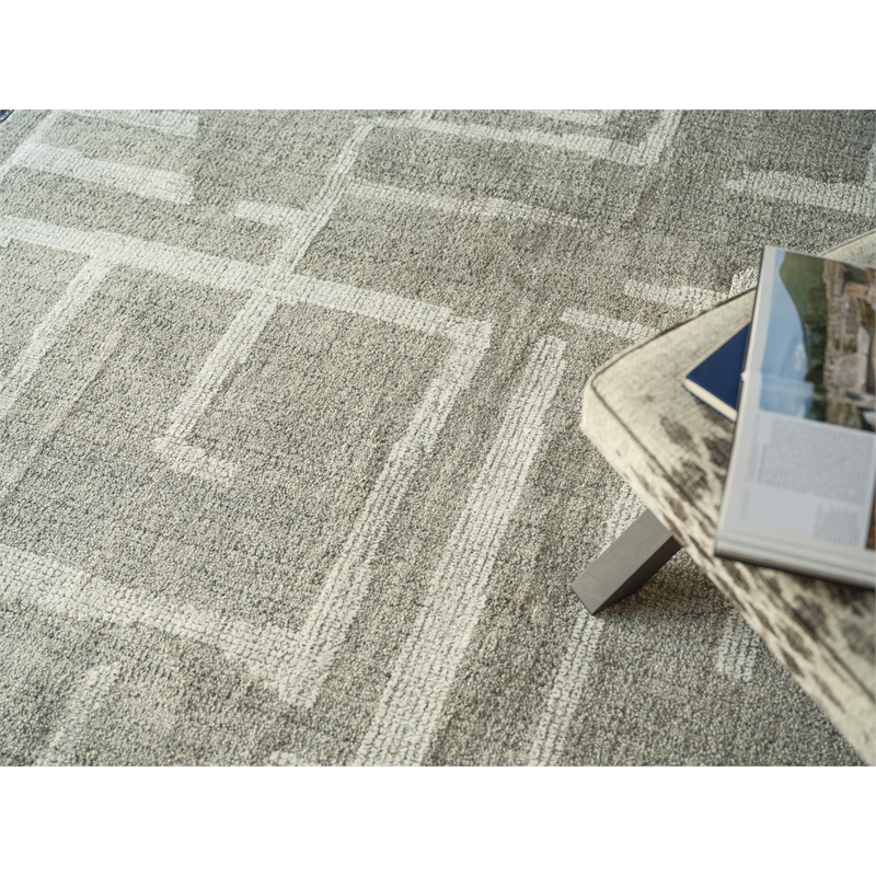 Breckenridge Hand-Tufted New Zealand Wool Gray/Ivory 9'x12' Area Rug