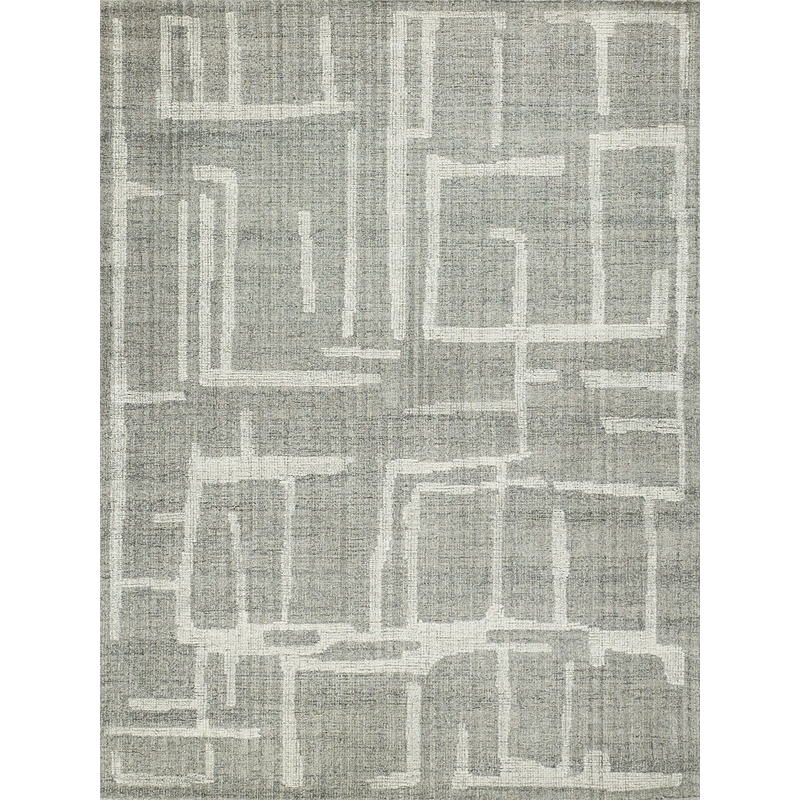 Breckenridge Hand-Tufted New Zealand Wool Gray/Ivory 9'x12' Area Rug