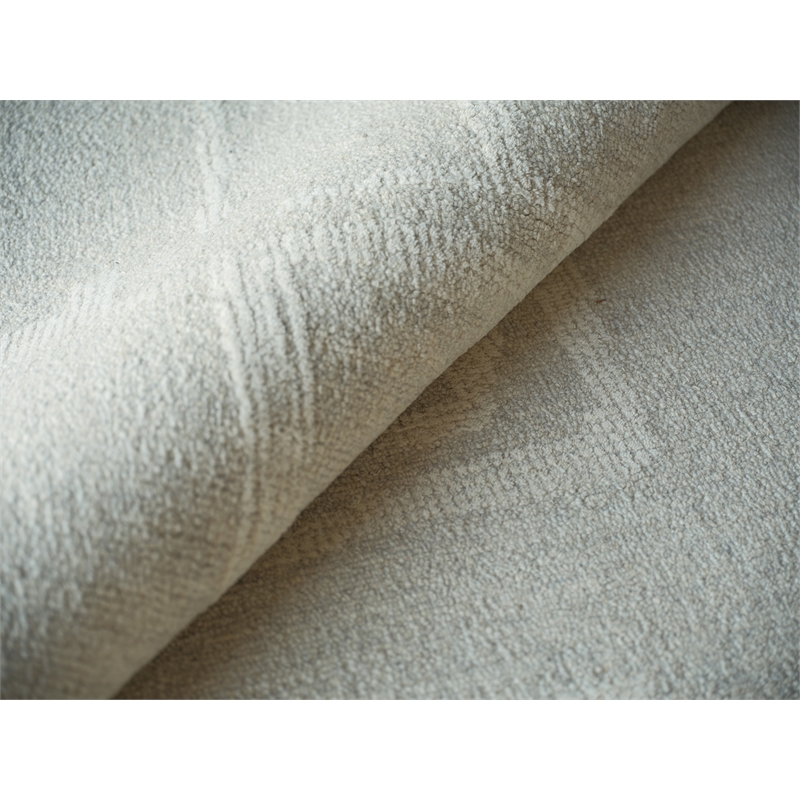 Breckenridge Hand-Tufted New Zealand Wool Silver/Ivory 4'x6' Area Rug