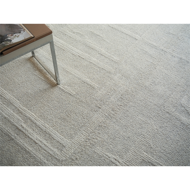 Breckenridge Hand-Tufted New Zealand Wool Silver/Ivory 8'x10' Area Rug