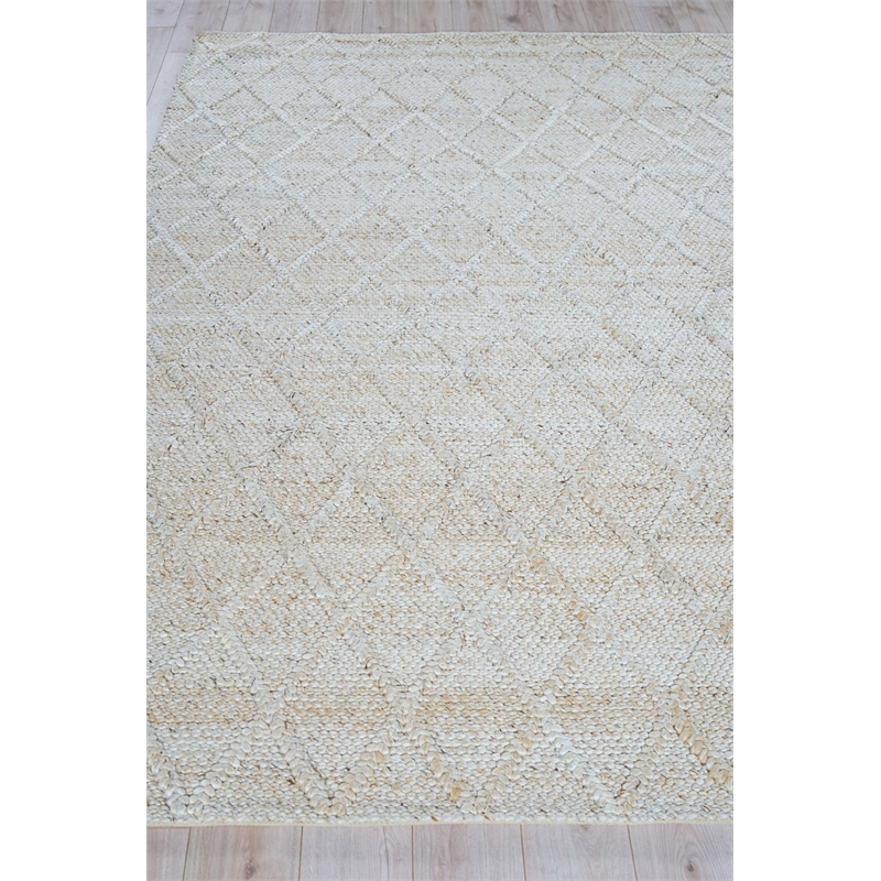 Brentwood Flatweave Wool/Viscose Dark Beige 6'x9' Area Rug