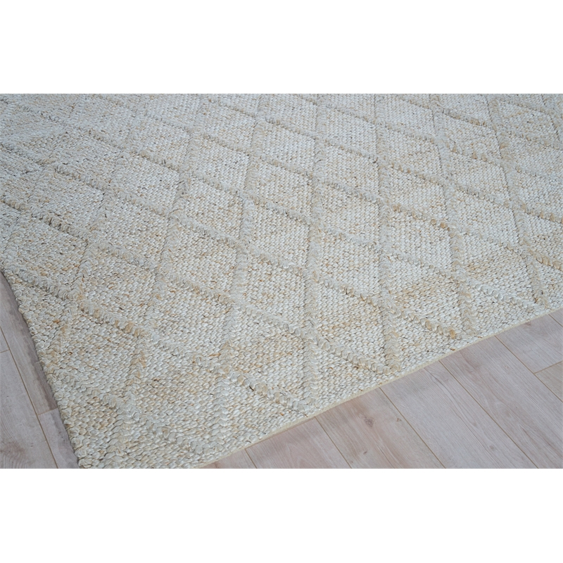 Brentwood Flatweave Wool/Viscose Dark Beige 8'x10' Area Rug