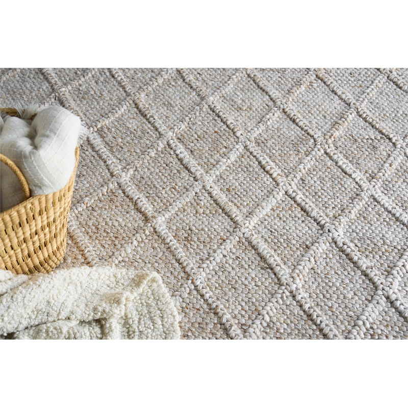 Brentwood Flatweave Wool/Viscose Dark Beige 8'x10' Area Rug