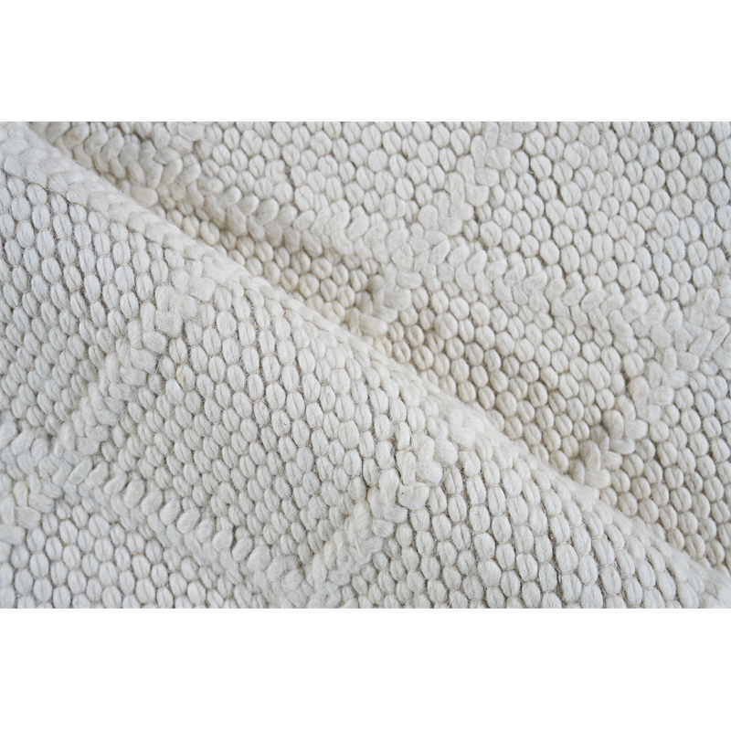 Brentwood Flatweave Wool/Viscose White 2'x3' Area Rug