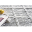 Brentwood Flatweave Wool/Viscose White 6'x9' Area Rug