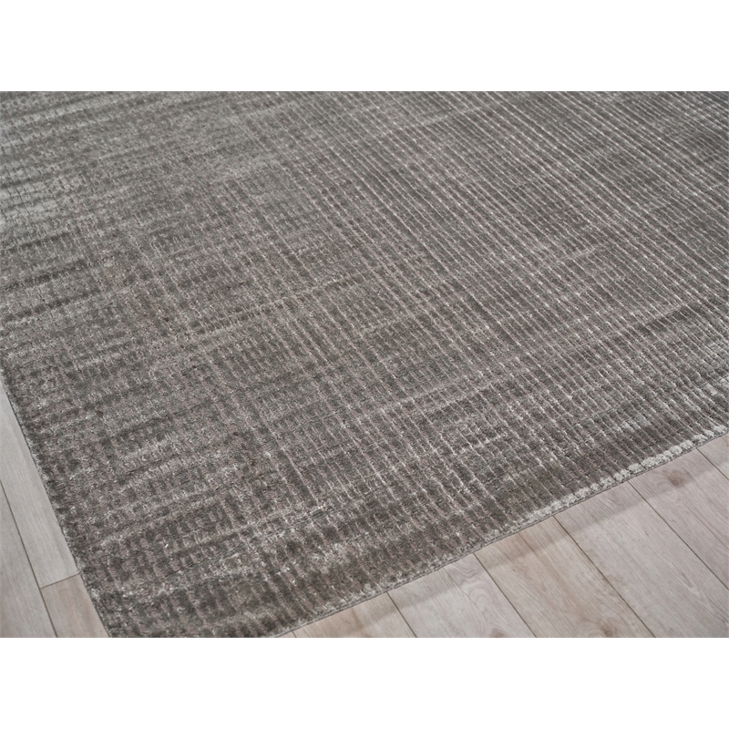 Cabrini Modern Handloomed Silky Nylon Brown 4'x6' Area Rug