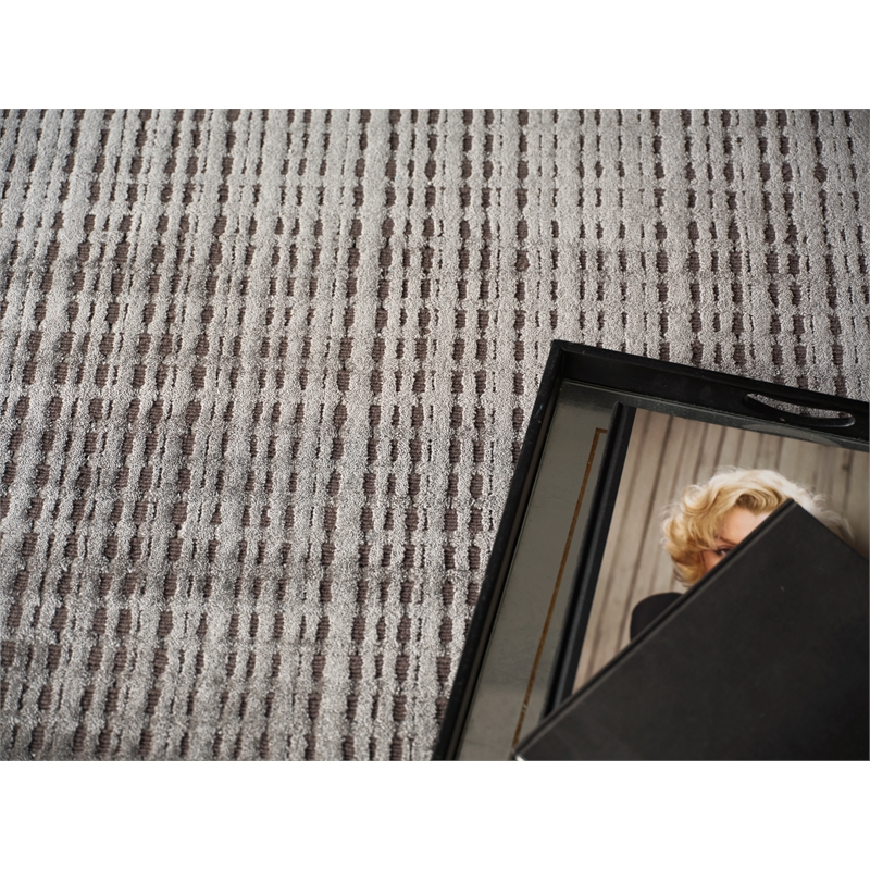 Cabrini Modern Handloomed Silky Nylon Brown 6'x9' Area Rug