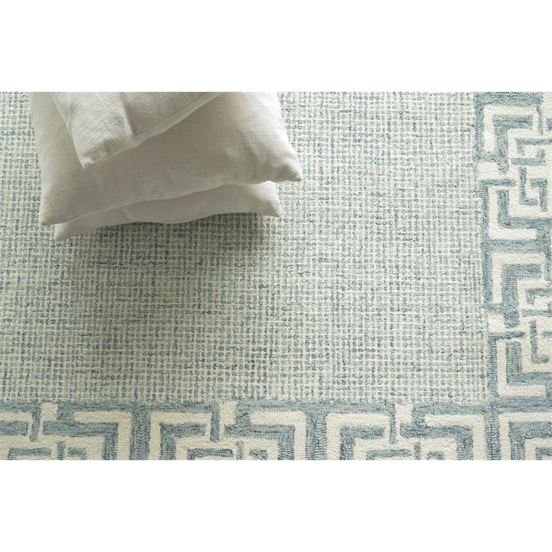 Caprice Hand-Tufted New Zealand Wool Aqua 5'x8' Area Rug