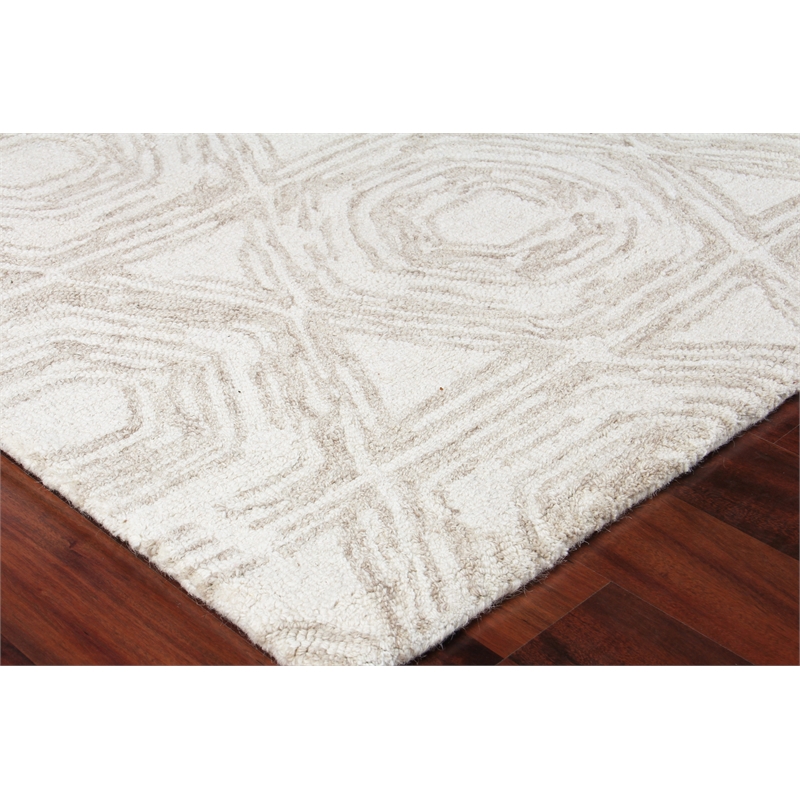 Caprice Hand-Tufted New Zealand Wool Beige/Ivory 8'x10' Area Rug