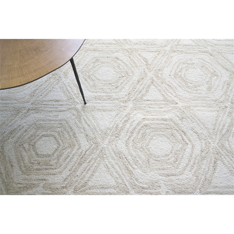 Caprice Hand-Tufted New Zealand Wool Beige/Ivory 8'x10' Area Rug