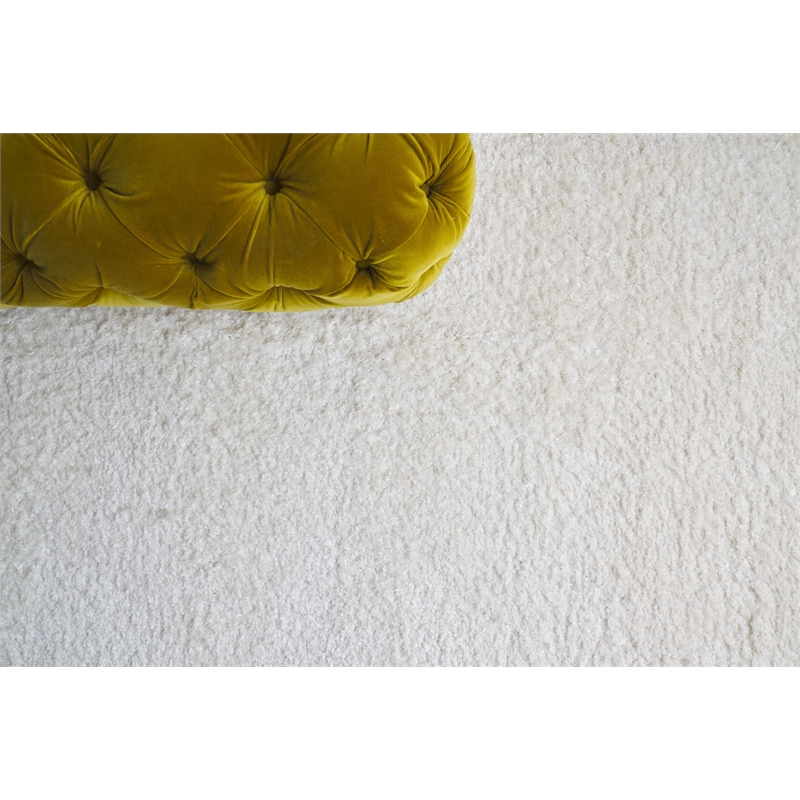 Calla Handloomed Bamboo Silk White 14'x18' Area Rug