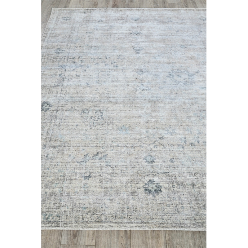 Cambridge Handloomed Wool/Bamboo Silk Beige/Brown 6'x9' Area Rug