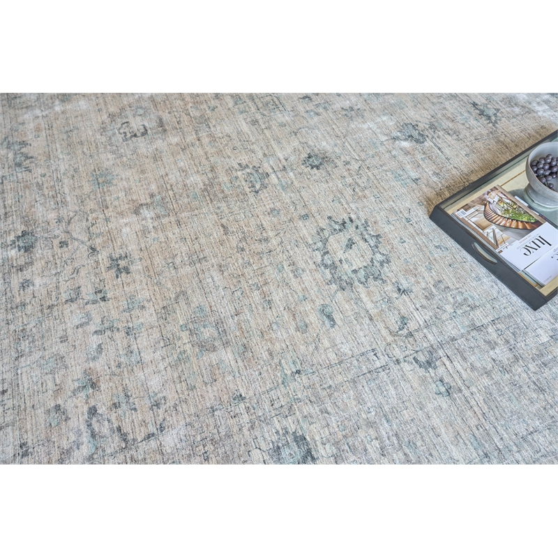 Cambridge Handloomed Wool/Bamboo Silk Beige/Brown 8'x10' Area Rug