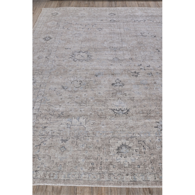 Cambridge Handloomed Wool/Bamboo Silk Silver/Brown 12'x15' Area Rug