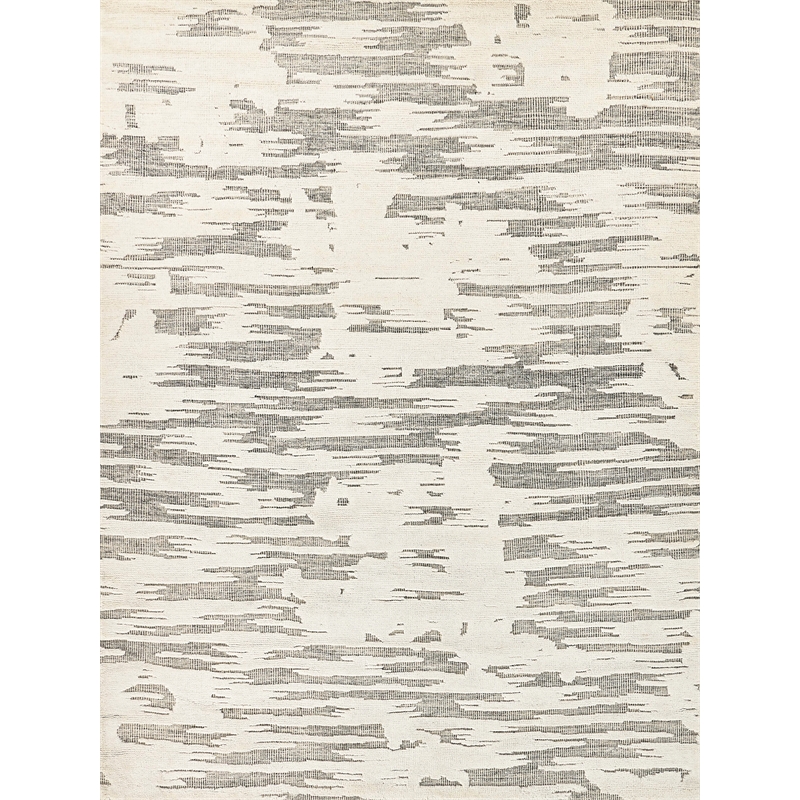 Calibre Hand-Knotted New Zealand Wool Ivory/Charcoal 8'x10' Area Rug