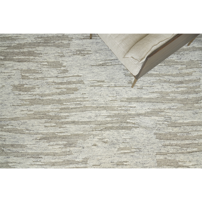 Calibre Hand-Knotted New Zealand Wool Silver/Charcoal 10'x14' Area Rug