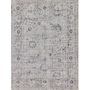 Cambridge Handloomed Wool/Bamboo Silk Gray/Silver 4'x6' Area Rug