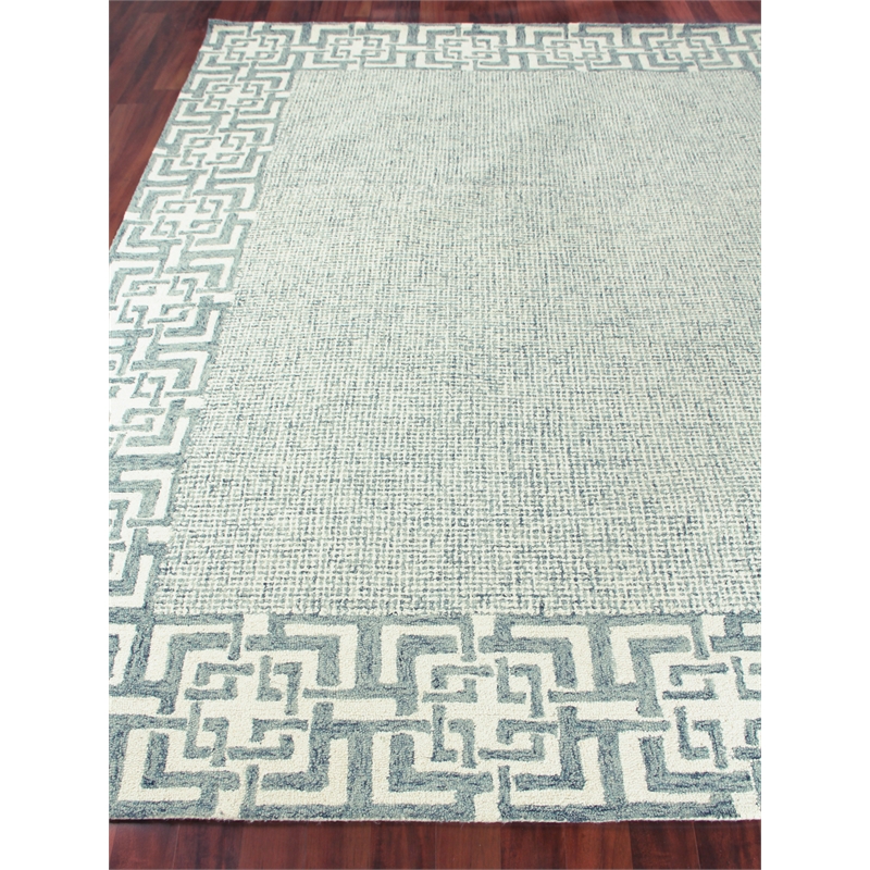 Caprice Hand-Tufted New Zealand Wool Aqua 8'x10' Area Rug