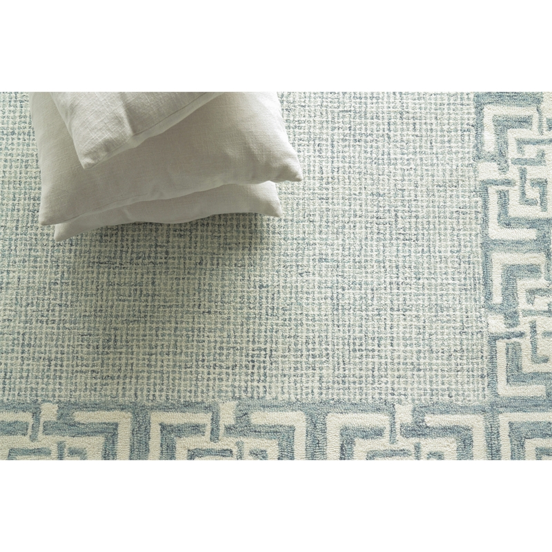 Caprice Hand-Tufted New Zealand Wool Aqua 8'x10' Area Rug