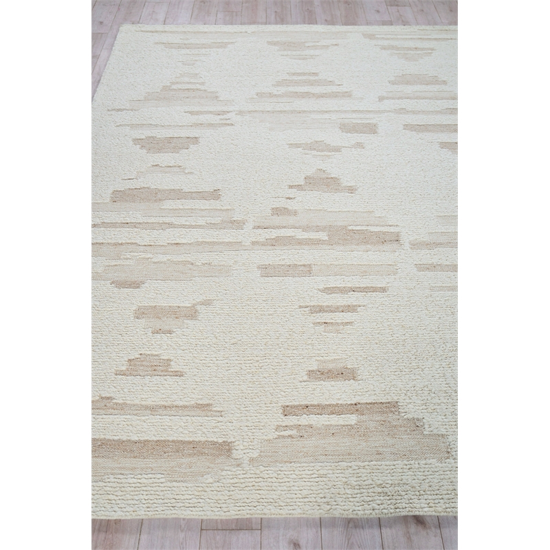 Canyon Flatweave New Zealand Wool Ivory/Beige 8'x10' Area Rug