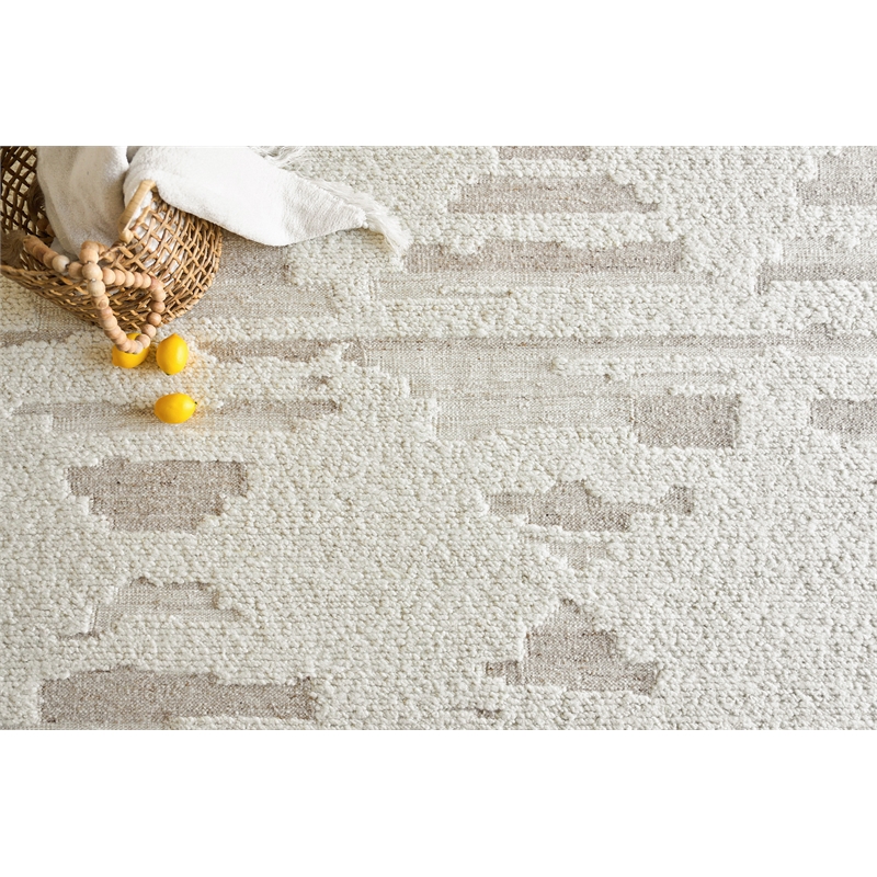 Canyon Flatweave New Zealand Wool Ivory/Beige 9'x12' Area Rug