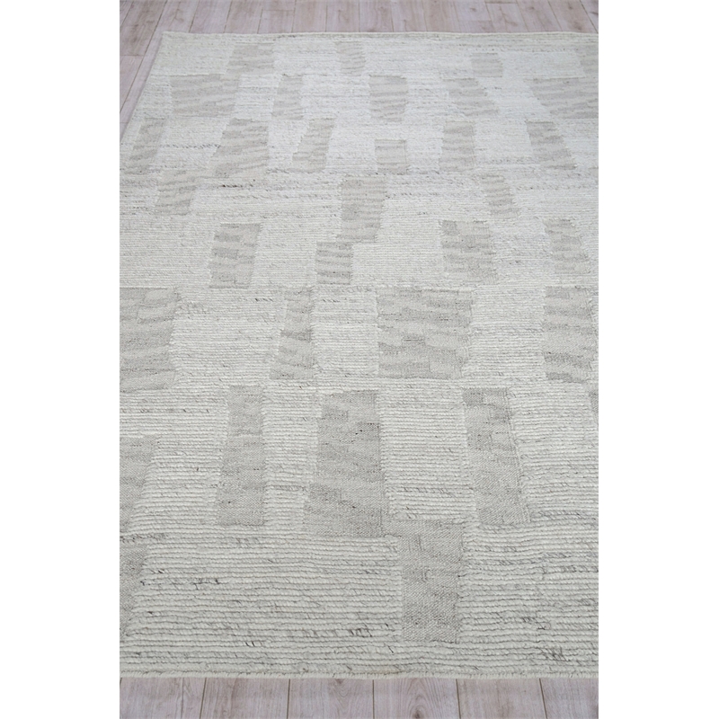 Canyon Flatweave New Zealand Wool Silver 14'x18' Area Rug