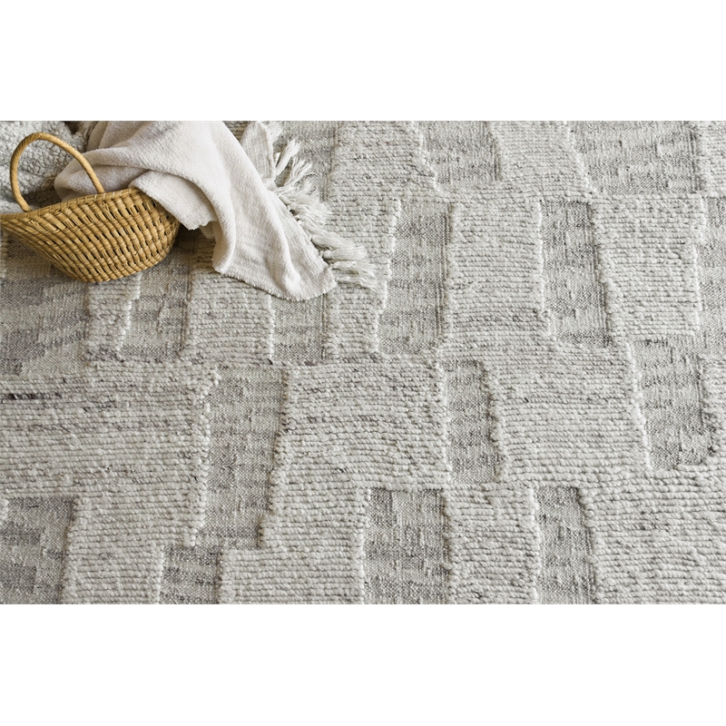 Canyon Flatweave New Zealand Wool Silver 14'x18' Area Rug