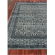 Cadence Hand-Knotted Wool/Bamboo Silk Navy Blue 6'x9' Area Rug