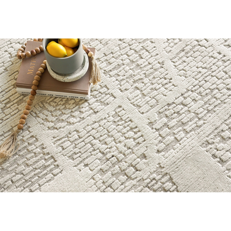 Calexico Flatweave New Zealand Wool Ivory/Beige 14'x18' Area Rug