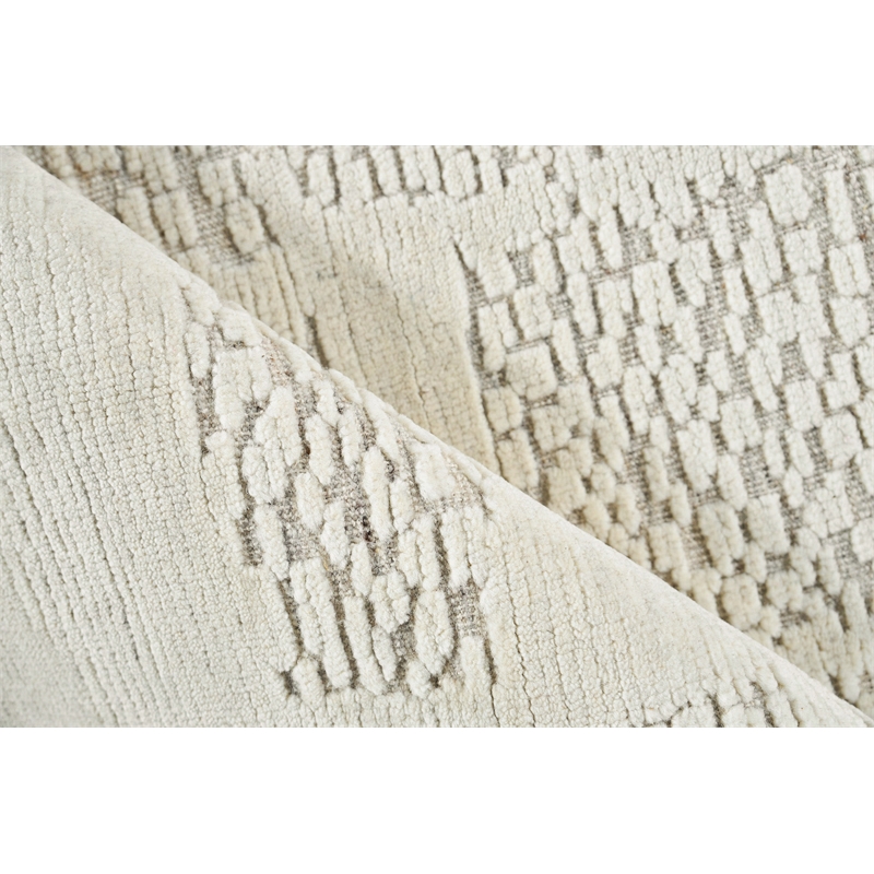 Calexico Flatweave New Zealand Wool Ivory/Beige 6'x9' Area Rug