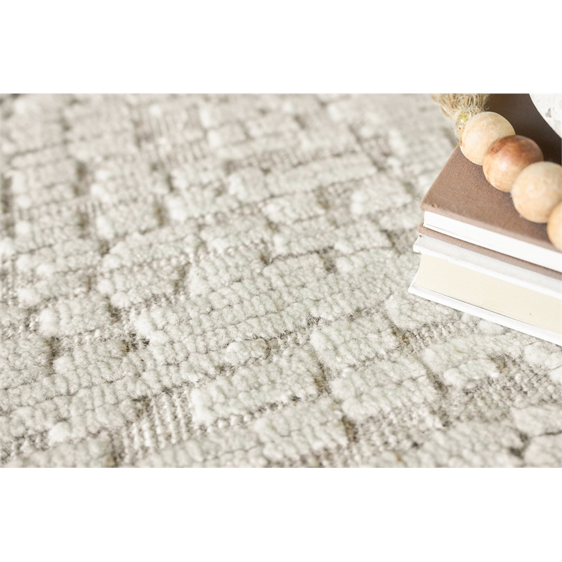 Calexico Flatweave New Zealand Wool Ivory/Beige 8'x10' Area Rug