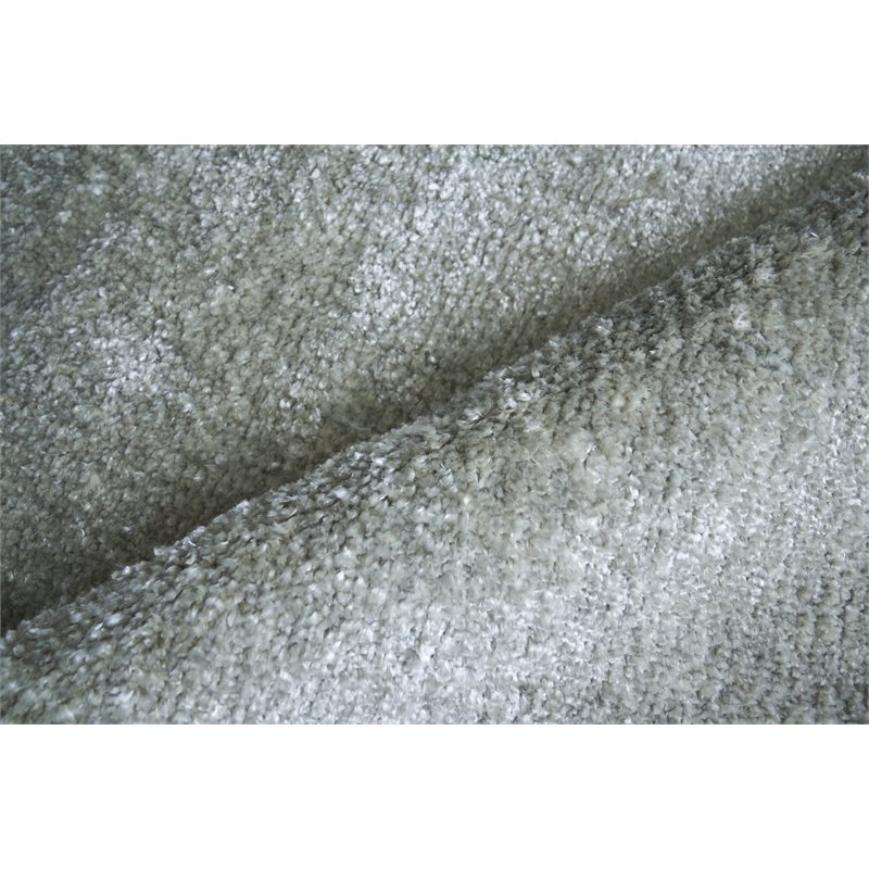 Calla Handloomed Bamboo Silk Dark Silver 6'x9' Area Rug