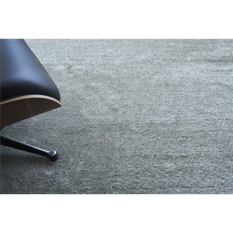 Calla Handloomed Bamboo Silk Dark Silver 6'x9' Area Rug