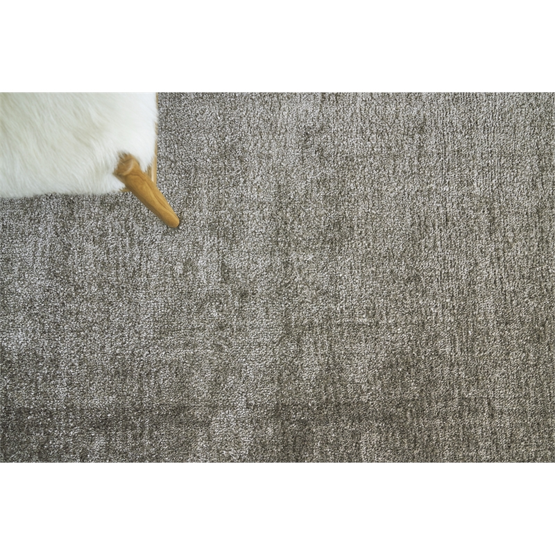 Calla Handloomed Bamboo Silk Dark Gray 6'x9' Area Rug