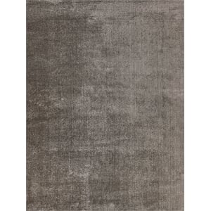 Calla Handloomed Bamboo Silk Dark Gray 6'x9' Area Rug