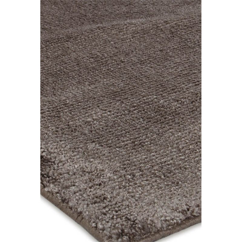 Calla Handloomed Bamboo Silk Khaki 6'x9' Area Rug