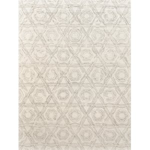 Caprice Hand-Tufted New Zealand Wool Silver 6'x9' Area Rug