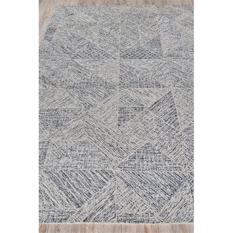 Caprice Hand-Tufted New Zealand Wool Black/Silver 10'x14' Area Rug