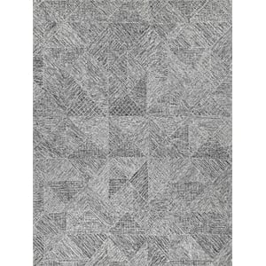 Caprice Hand-Tufted New Zealand Wool Black/Silver 6'x9' Area Rug