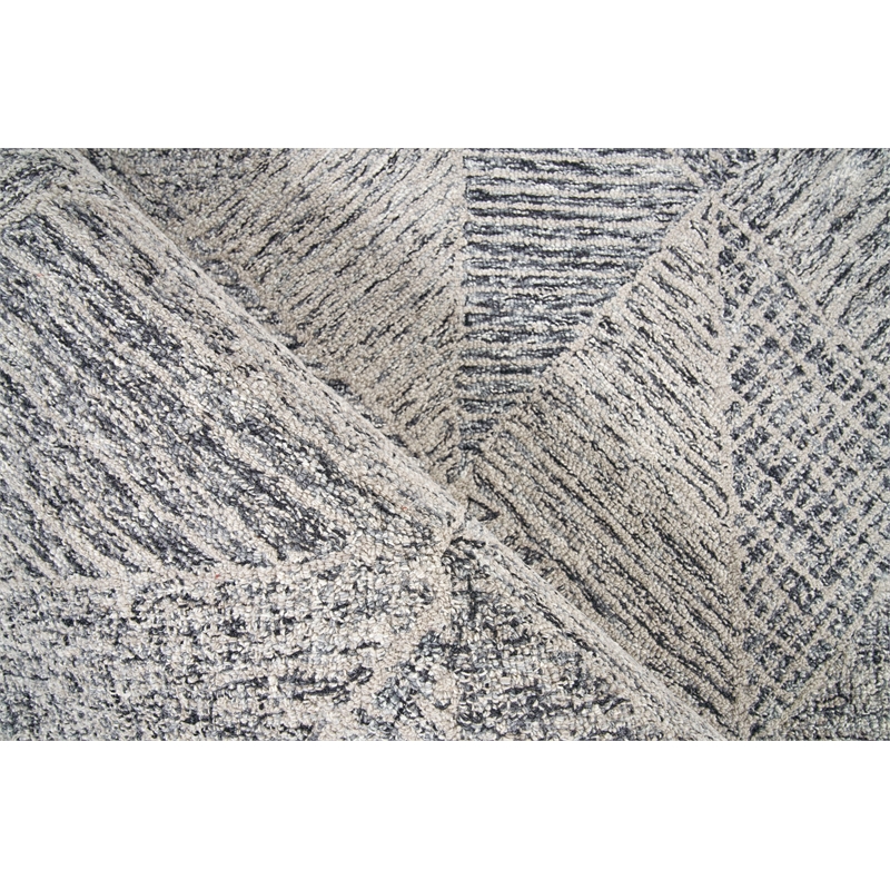 Caprice Hand-Tufted New Zealand Wool Black/Silver 9'x12' Area Rug