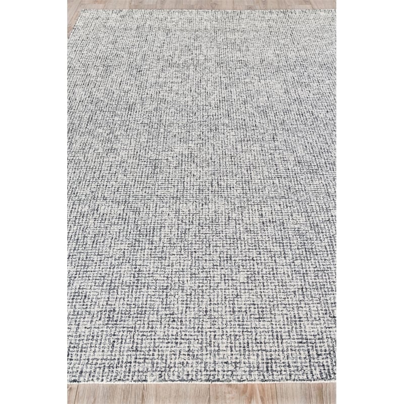 Caprice Hand-Tufted New Zealand Wool Black/Ivory 6'x9' Area Rug