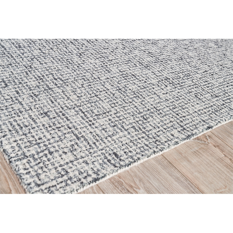 Caprice Hand-Tufted New Zealand Wool Black/Ivory 9'x12' Area Rug
