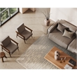Carmel Hand-Tufted New Zealand Wool Silver/Ivory 6'x9' Area Rug
