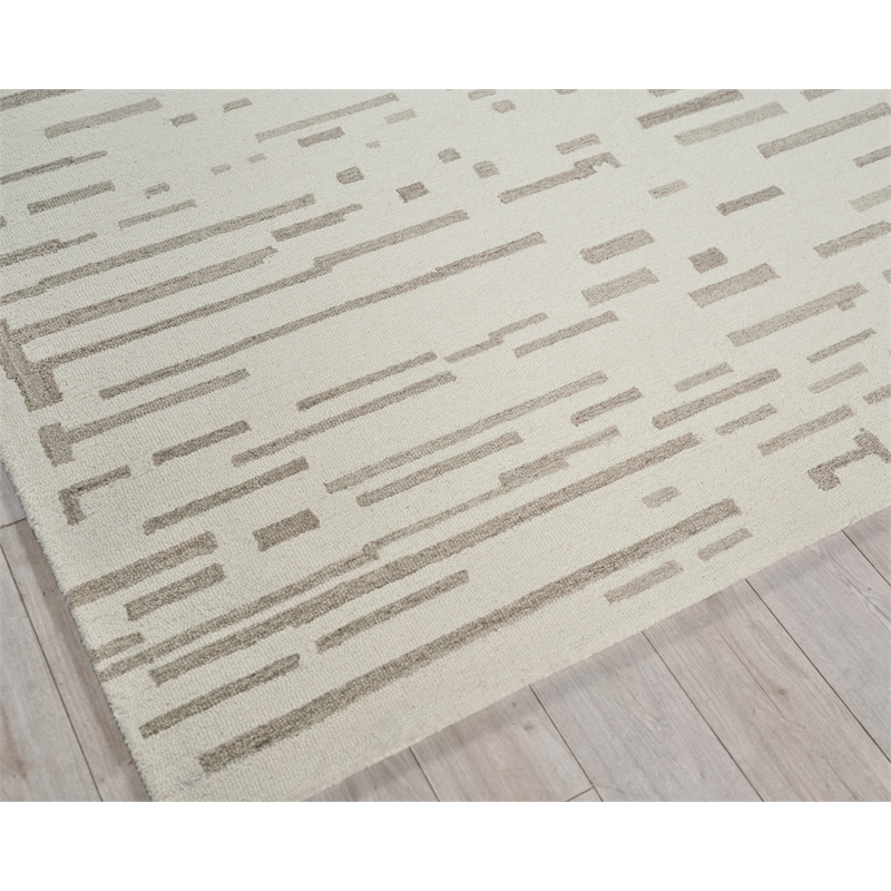 Carmel Hand-Tufted New Zealand Wool Ivory/Beige 5'x8' Area Rug